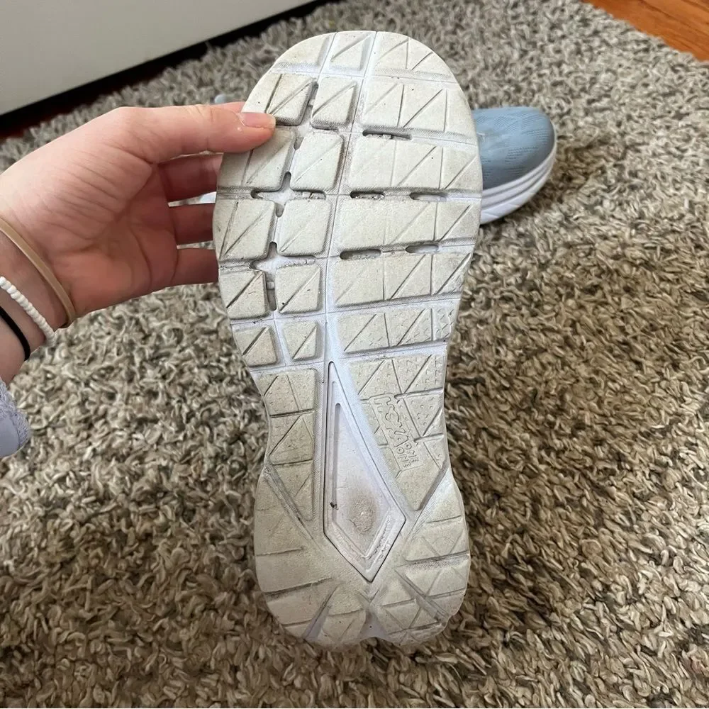 Hoka one one light blue sneakers size 9